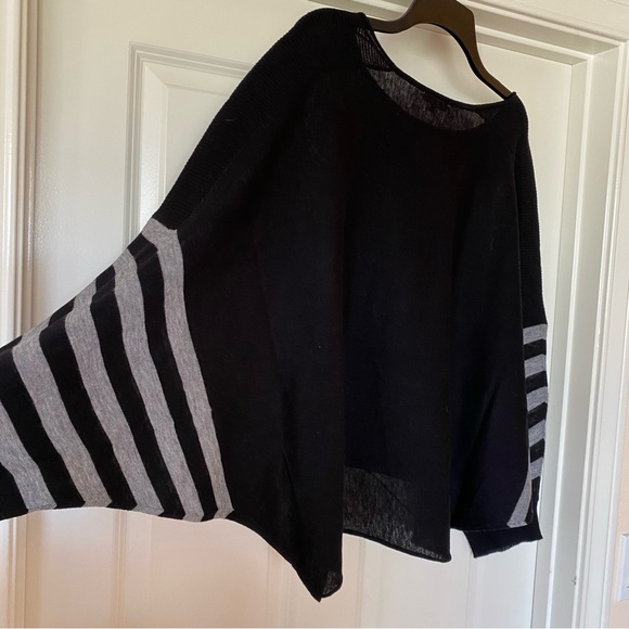 NWT LAmade Women's Stripe Three-Quarter Sleeve Boat Neck Top - Picture 9 of 12